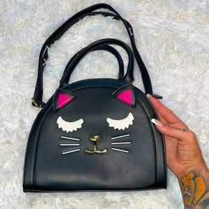 black cat Betsey Johnson purse
